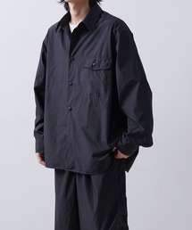 ADAM ET ROPE' | 《High Press Dyeing》シャンブレー タフタ オーバーサイズ ワークシャツ / セットアップ対応(シャツ/ブラウス)