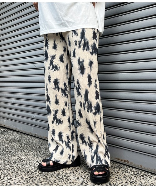 ANAP（アナップ）の「ニュアンス柄プリーツパンツ（その他パンツ・レディース・ベージュ/ブルー/ライトグレー・FREE）」の2枚目の写真