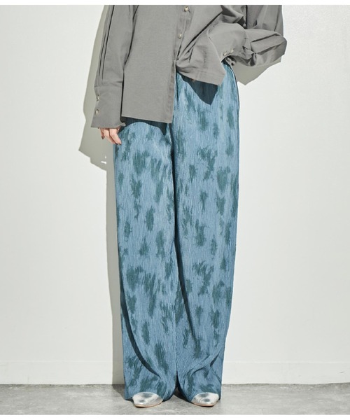 ANAP（アナップ）の「ニュアンス柄プリーツパンツ（その他パンツ・レディース・ベージュ/ブルー/ライトグレー・FREE）」の3枚目の写真