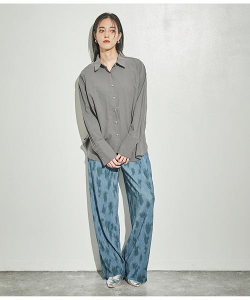 ANAP（アナップ）の「ニュアンス柄プリーツパンツ（その他パンツ・レディース・ベージュ/ブルー/ライトグレー・FREE）」の18枚目の写真