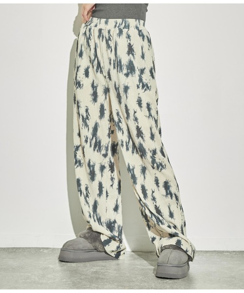 ANAP（アナップ）の「ニュアンス柄プリーツパンツ（その他パンツ・レディース・ベージュ/ブルー/ライトグレー・FREE）」の4枚目の写真