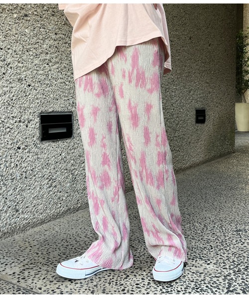 ANAP（アナップ）の「ニュアンス柄プリーツパンツ（その他パンツ・レディース・ベージュ/ブルー/ライトグレー・FREE）」の5枚目の写真