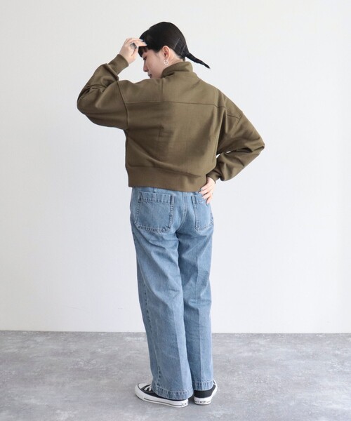 GEVACO（ゲバコ）の「【GEVACO/ゲバコ】コンパクトハーフジップ（スウェット・レディース・ライトグレー/カーキ/アイボリー・38）」の17枚目の写真