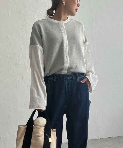 LBC（エルビーシー）の「異素材切り替えシャツ（シャツ/ブラウス・レディース・ブラック/グレー/その他7・M）」の22枚目の写真