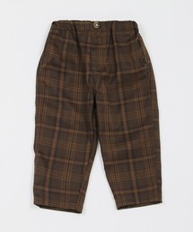 チェックテーパードパンツ