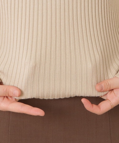 Lace Ladies（レースレディース）の「プチハイネックカットアウトニットプルオーバー（ニット/セーター・レディース・ホワイト/ダークグレー/ブラック/アイボリー/グレイッシュベージュ・FREE）」の6枚目の写真
