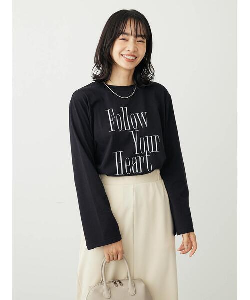 Petit fleur(プチフルール)の「・Petit Fleur ロゴptフレアスリーブロンT(Tシャツ/カットソー・レディース・ブラック/ブラウン/チャコールグレー/オフホワイト・FREE)」の16枚目の写真
