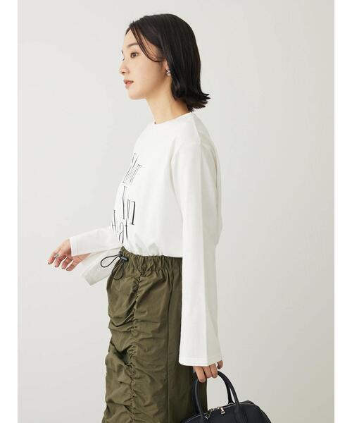 Petit fleur(プチフルール)の「・Petit Fleur ロゴptフレアスリーブロンT(Tシャツ/カットソー・レディース・ブラック/ブラウン/チャコールグレー/オフホワイト・FREE)」の18枚目の写真
