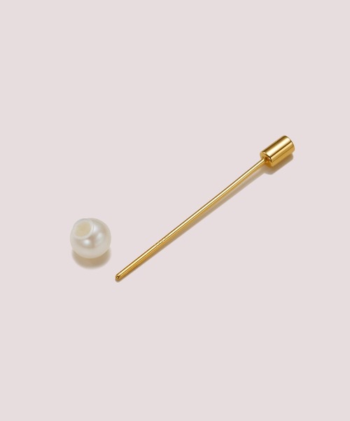 PAS TIERRA（パティエラ）の「【Maris】SVパールキャッチバーハーフピアス（Half）（ピアス（片耳用）・レディース・イエローゴールド・FREE）」の2枚目の写真