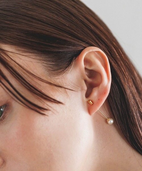 PAS TIERRA（パティエラ）の「【Maris】SVパールキャッチバーハーフピアス（Half）（ピアス（片耳用）・レディース・イエローゴールド・FREE）」の6枚目の写真