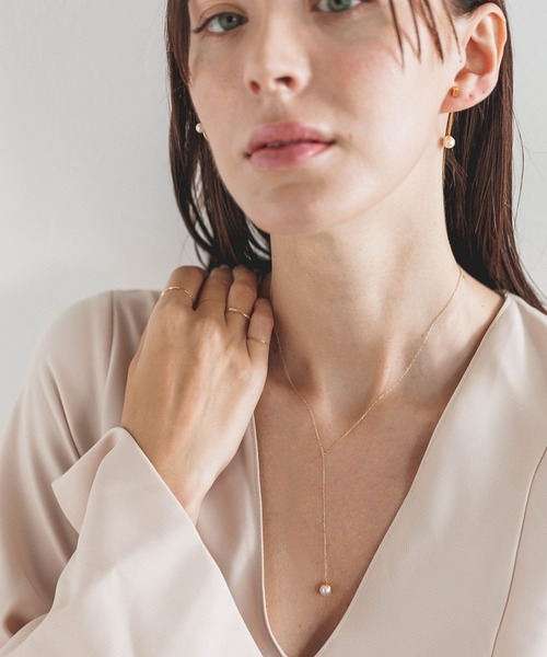 PAS TIERRA（パティエラ）の「【Maris】SVパールキャッチバーハーフピアス（Half）（ピアス（片耳用）・レディース・イエローゴールド・FREE）」の7枚目の写真