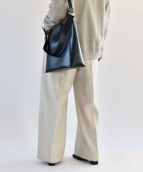 quaranciel(カランシエル)の「quaranciel: ウール サキソニー ビット パンツ(その他パンツ・レディース・ブラック/ベージュ・38/36/40)」の18枚目の写真