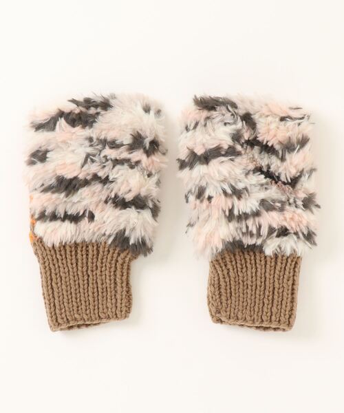 チャイハネ（チャイハネ）の「【チャイハネ】ファファアームカバー ニットグローブ（手袋・レディース・ブラック×ブルー/ナチュラル/ホワイト系その他・FREE）」の4枚目の写真