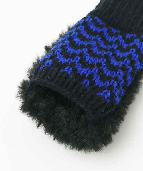 チャイハネ（チャイハネ）の「【チャイハネ】ファファアームカバー ニットグローブ（手袋・レディース・ブラック×ブルー/ナチュラル/ホワイト系その他・FREE）」の10枚目の写真