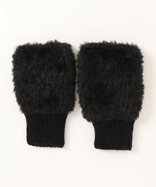 チャイハネ（チャイハネ）の「【チャイハネ】ファファアームカバー ニットグローブ（手袋・レディース・ブラック×ブルー/ナチュラル/ホワイト系その他・FREE）」の8枚目の写真