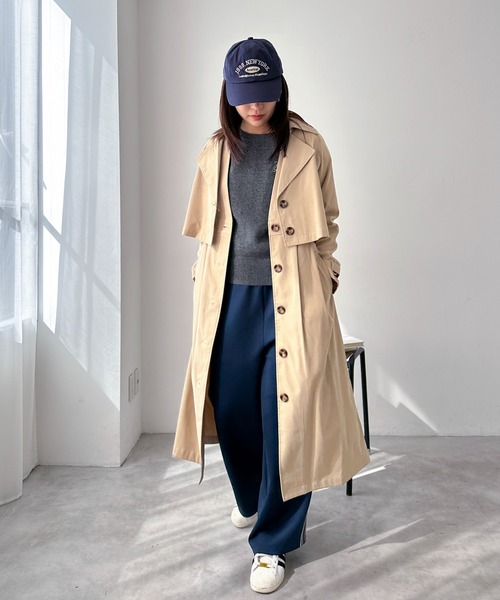 EPIMI E'PIMMY（エピミエピミー）の「【ハンドウォッシャブル】スウェットライク刺繍ロゴニット（ニット/セーター・レディース・杢グレー/ピンクベージュ/オフホワイト/チャコールグレー・MEDIUM）」の9枚目の写真