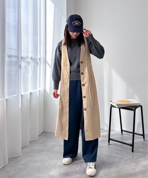 EPIMI E'PIMMY（エピミエピミー）の「【ハンドウォッシャブル】スウェットライク刺繍ロゴニット（ニット/セーター・レディース・杢グレー/ピンクベージュ/オフホワイト/チャコールグレー・MEDIUM）」の10枚目の写真