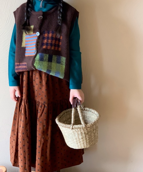 aimoha(アイモハ)の「【aimoha-KIDS-】子供服 かわいい編みベスト(ベスト・キッズ・ベージュ/チョコ・90/100/110/120/130/140/150)」の8枚目の写真