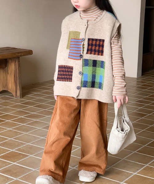aimoha(アイモハ)の「【aimoha-KIDS-】子供服 かわいい編みベスト(ベスト・キッズ・ベージュ/チョコ・90/100/110/120/130/140/150)」の17枚目の写真