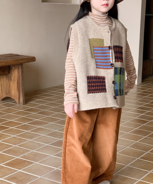 aimoha(アイモハ)の「【aimoha-KIDS-】子供服 かわいい編みベスト(ベスト・キッズ・ベージュ/チョコ・90/100/110/120/130/140/150)」の21枚目の写真