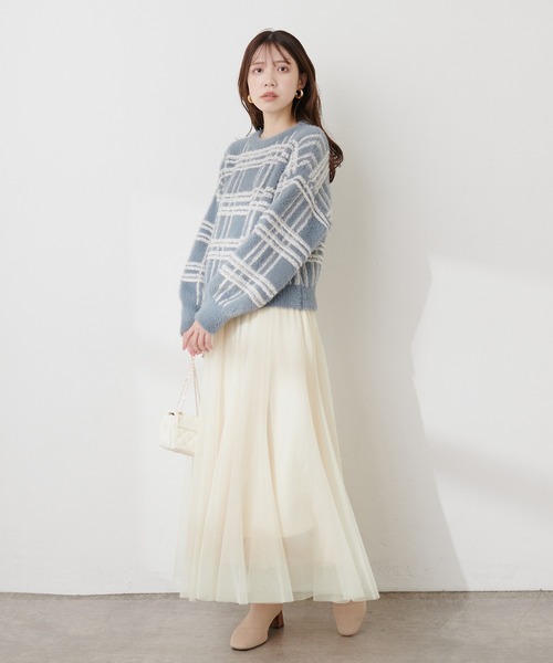 natural couture(ナチュラルクチュール)の「2WAYリバーシブルチュールスカート(スカート・レディース・オフホワイト/ブラウン/ピンク/グレー/ブラック・LARGE/MEDIUM)」の7枚目の写真