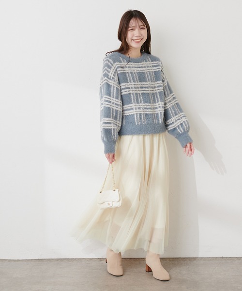 natural couture(ナチュラルクチュール)の「2WAYリバーシブルチュールスカート(スカート・レディース・オフホワイト/ブラウン/ピンク/グレー/ブラック・LARGE/MEDIUM)」の8枚目の写真