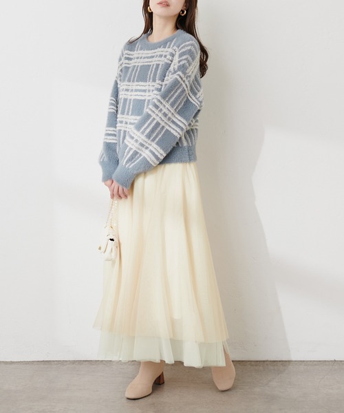 natural couture(ナチュラルクチュール)の「2WAYリバーシブルチュールスカート(スカート・レディース・オフホワイト/ブラウン/ピンク/グレー/ブラック・LARGE/MEDIUM)」の11枚目の写真