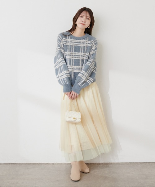 natural couture(ナチュラルクチュール)の「2WAYリバーシブルチュールスカート(スカート・レディース・オフホワイト/ブラウン/ピンク/グレー/ブラック・LARGE/MEDIUM)」の12枚目の写真
