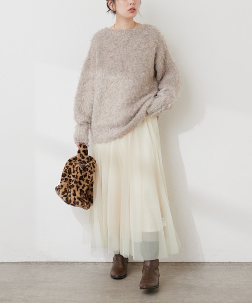natural couture(ナチュラルクチュール)の「2WAYリバーシブルチュールスカート(スカート・レディース・オフホワイト/ブラウン/ピンク/グレー/ブラック・LARGE/MEDIUM)」の15枚目の写真