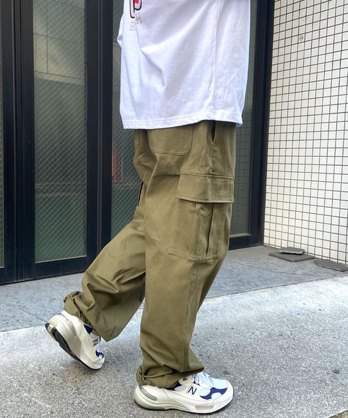 DC(ディーシー)の「DC/ディーシー カーゴパンツ デニム ワイドシルエット リラックスシルエット DPT241005(カーゴパンツ・メンズ・オリーブ/ライトブルー/スミクロ・L/M/XL)」の10枚目の写真