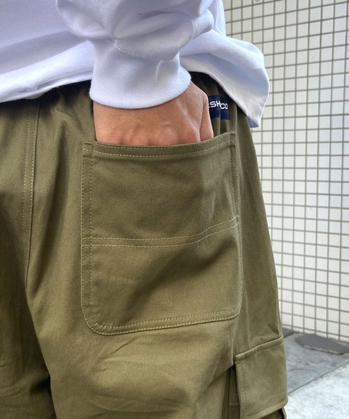 DC(ディーシー)の「DC/ディーシー カーゴパンツ デニム ワイドシルエット リラックスシルエット DPT241005(カーゴパンツ・メンズ・オリーブ/ライトブルー/スミクロ・L/M/XL)」の14枚目の写真