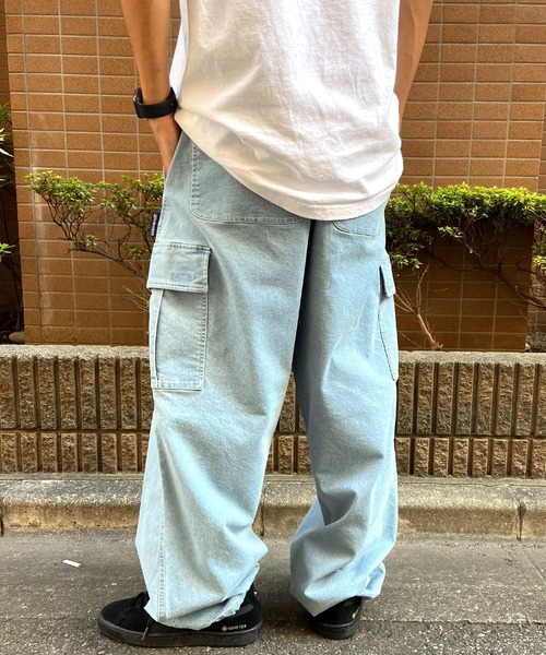DC(ディーシー)の「DC/ディーシー カーゴパンツ デニム ワイドシルエット リラックスシルエット DPT241005(カーゴパンツ・メンズ・オリーブ/ライトブルー/スミクロ・L/M/XL)」の19枚目の写真