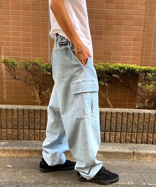 DC(ディーシー)の「DC/ディーシー カーゴパンツ デニム ワイドシルエット リラックスシルエット DPT241005(カーゴパンツ・メンズ・オリーブ/ライトブルー/スミクロ・L/M/XL)」の21枚目の写真