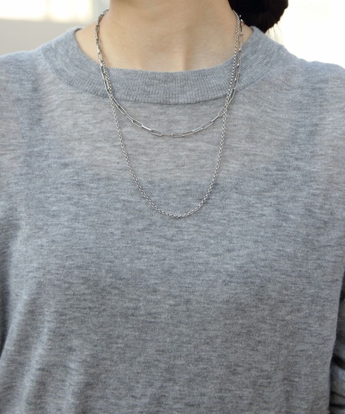 THE SHINZONE（ザ　シンゾーン）の「THE SHINZONE/シンゾーン　コットンカシミアシアーニット　COTTON CASHMERE SHEER KNIT　24SMSNI02（ニット/セーター・レディース・グレー/ネイビー・FREE）」の7枚目の写真
