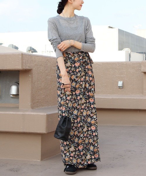 THE SHINZONE（ザ　シンゾーン）の「THE SHINZONE/シンゾーン　コットンカシミアシアーニット　COTTON CASHMERE SHEER KNIT　24SMSNI02（ニット/セーター・レディース・グレー/ネイビー・FREE）」の9枚目の写真