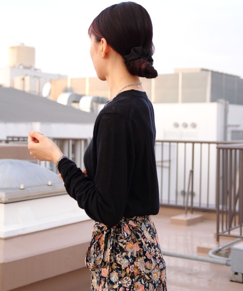 THE SHINZONE（ザ　シンゾーン）の「THE SHINZONE/シンゾーン　コットンカシミアシアーニット　COTTON CASHMERE SHEER KNIT　24SMSNI02（ニット/セーター・レディース・グレー/ネイビー・FREE）」の16枚目の写真