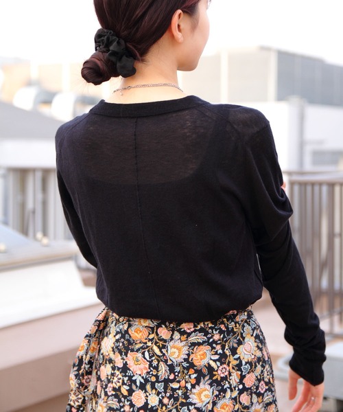 THE SHINZONE（ザ　シンゾーン）の「THE SHINZONE/シンゾーン　コットンカシミアシアーニット　COTTON CASHMERE SHEER KNIT　24SMSNI02（ニット/セーター・レディース・グレー/ネイビー・FREE）」の17枚目の写真