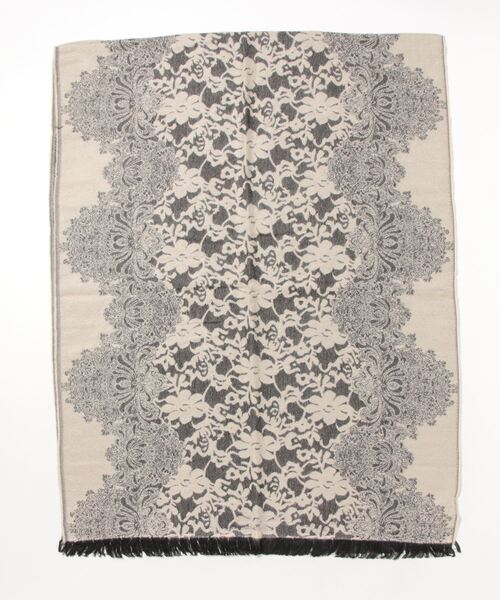 PARKS TOKYO SELECT(パークストウキョウセレクト)の「(nii)花柄刺繍ストール(ストール/ショール・レディース・ネイビー系/チャコールグレー/ベージュ/アイボリー/ブラック/ワインレッド・FREE)」の12枚目の写真