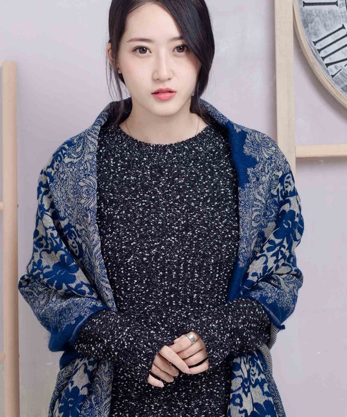 PARKS TOKYO SELECT(パークストウキョウセレクト)の「(nii)花柄刺繍ストール(ストール/ショール・レディース・ネイビー系/チャコールグレー/ベージュ/アイボリー/ブラック/ワインレッド・FREE)」の22枚目の写真
