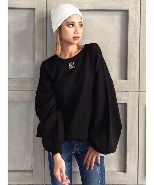 GYDA(ジェイダ)の「Square gyda LOOSE ニットトップス(ニット/セーター・レディース・オフホワイト/ミント/ブラック/ピンク・FREE)」の14枚目の写真