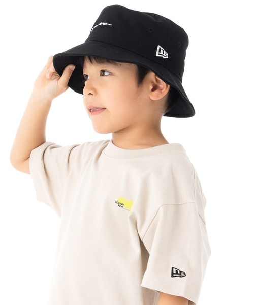 NEW ERA（ニューエラ）の「ニューエ ラキッズ バケットハット 手書き風ロゴ（ハット・キッズ・ブラック/ベージュ・S/M/M/L/L/XL）」の8枚目の写真
