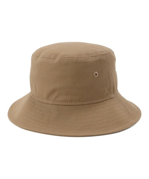 168【美品】ニューエラNEWERAバケットハットエコファー＆エコレザーM/L NEW ERA ニューエラ バケットハット つば下がり シンセティック