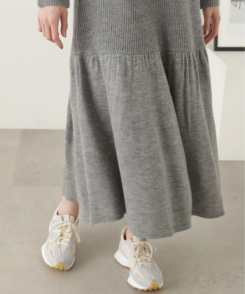 N.（N. Natural Beauty Basic）（エヌエヌナチュラルビューティーベーシック）の「◆ティアードニットワンピース（ワンピース・レディース・ブラック/杢グレー・MEDIUM）」の10枚目の写真