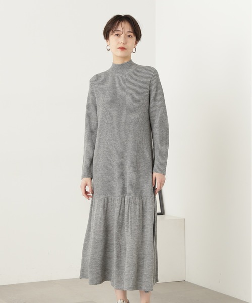 N.（N. Natural Beauty Basic）（エヌエヌナチュラルビューティーベーシック）の「◆ティアードニットワンピース（ワンピース・レディース・ブラック/杢グレー・MEDIUM）」の17枚目の写真