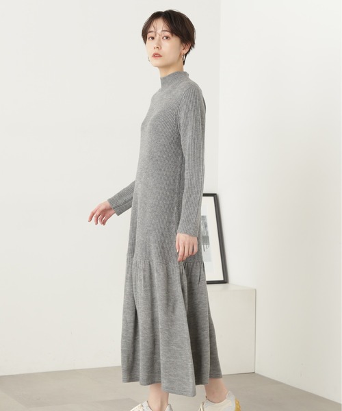 N.（N. Natural Beauty Basic）（エヌエヌナチュラルビューティーベーシック）の「◆ティアードニットワンピース（ワンピース・レディース・ブラック/杢グレー・MEDIUM）」の18枚目の写真