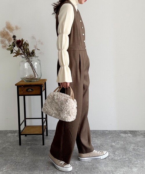 fredy emue（フレディエミュ）の「ボアトート2wayショルダートートバッグ（トートバッグ・レディース・アイボリー/グレー・FREE）」の7枚目の写真