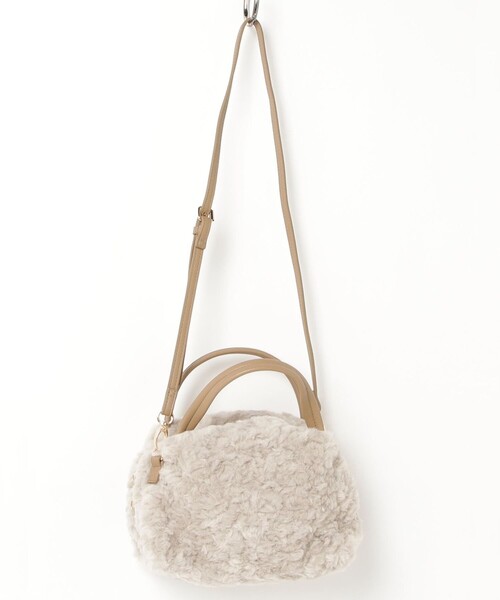 fredy emue（フレディエミュ）の「ボアトート2wayショルダートートバッグ（トートバッグ・レディース・アイボリー/グレー・FREE）」の10枚目の写真