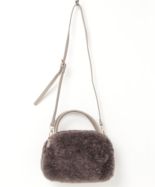 fredy emue（フレディエミュ）の「ボアトート2wayショルダートートバッグ（トートバッグ・レディース・アイボリー/グレー・FREE）」の11枚目の写真