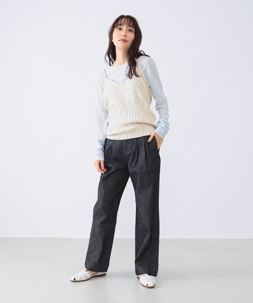 Demi-Luxe BEAMS / ニット キャミソール　ブラック Demi-Luxe BEAMS（デミルクス ビームス）ヘルシー ニット