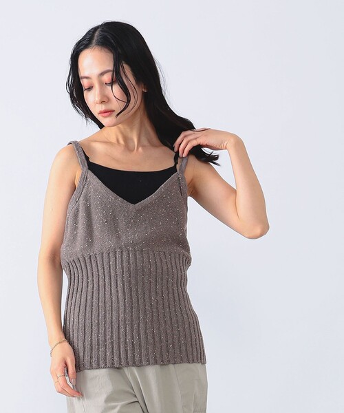 Demi-Luxe BEAMS / ヘルシー ニットキャミソール 目黒越子 .M Demi